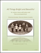 All Things Bright and Beautiful Unison choral sheet music cover